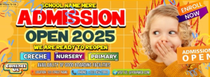 Admission School 2025 Template Facebook-coverfoto