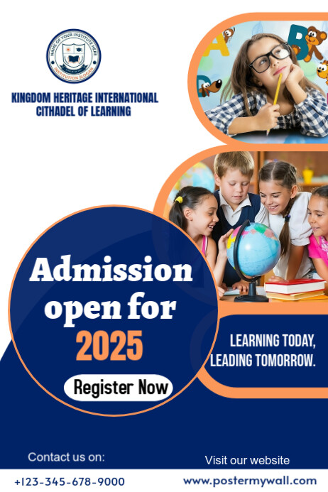 Admission School Cartaz template