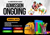 admission school Postcard template