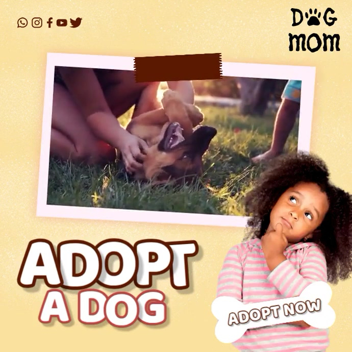 Adopt a Dog Template | PosterMyWall