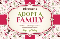 Adopt a Family for Christmas Online Invitatio Póster template