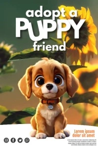 Adopt A Friend Poster template