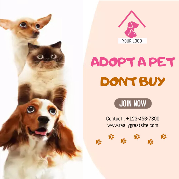 Adopt a pet Template | PosterMyWall