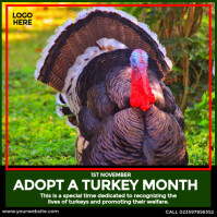 Adopt a Turkey Month Instagram Post template