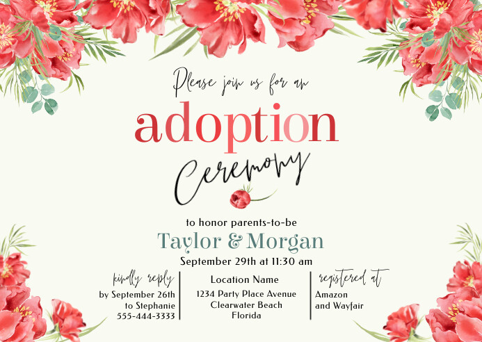 Adoption Ceremony Invitation Template | PosterMyWall adoption-ceremony-invitation-template-postermywall