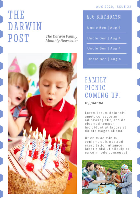 Adorable Birthday Newspaper Layout Template Postermywall Adorable Birthday Newspaper Layout Template Postermywall