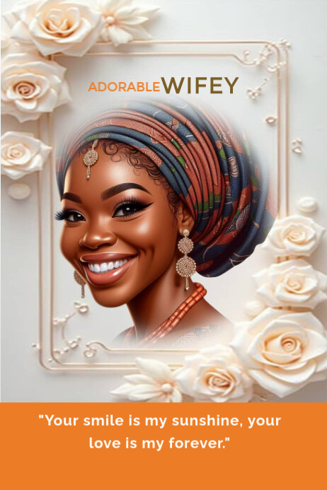 Adorable wife Plakat template