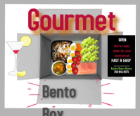 Bento box, restaurant, menus, lunch Large Rectangle template