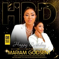 adult birthday party announcement invitation card Instagram 帖子 template