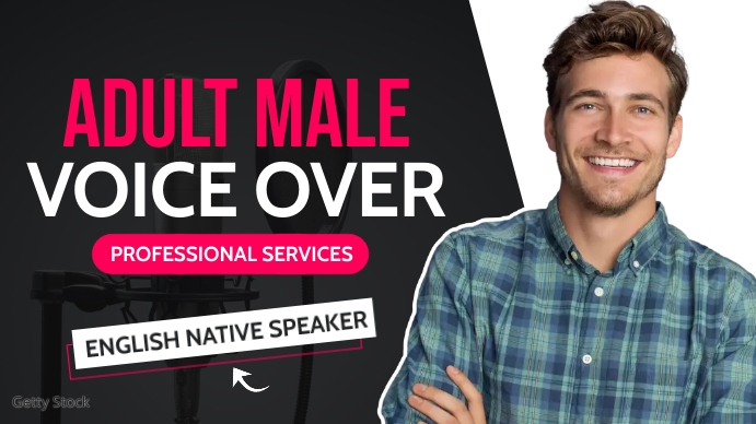 ADULT MALE VOICE OVER PROFessional services YouTube Thumbnail template