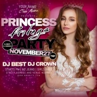 ADULT PRINCESS PARTY NIGHT AD PSD FREE Vierkant (1:1) template