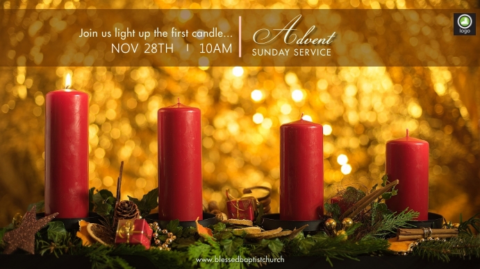 advent 1st Sunday service Digitalt display (16:9) template