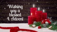 Advent 4 video candles Greeting Card Snow template