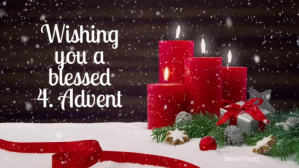Advent 4 video candles Greeting Card Snow template