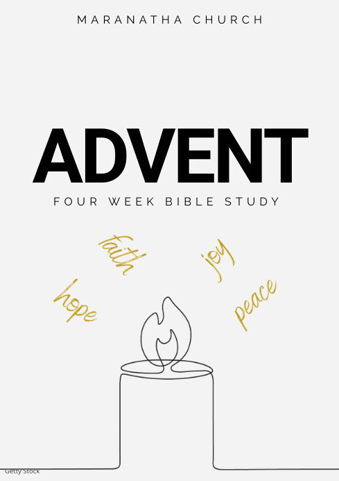 Advent Bible Study Cover Poster Flyer A4 template