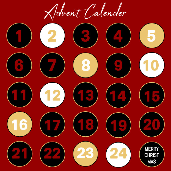 Advent Calender Flyer Square (1:1) template