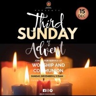 Negro Third Sunday of Advent Service Instagram-bericht Template