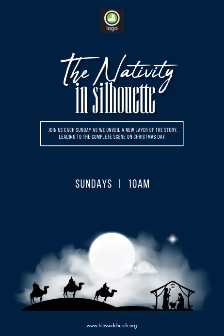 advent service poster template
