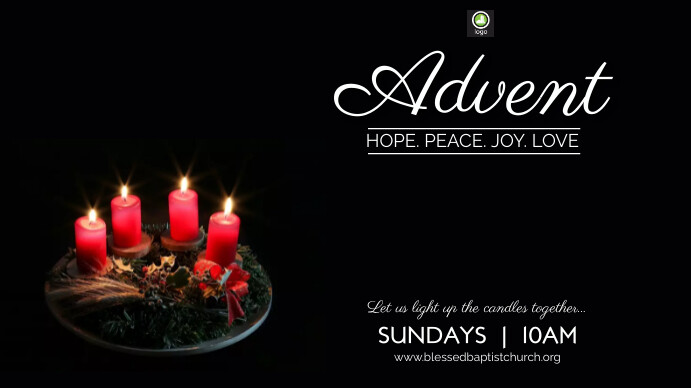 Advent Sunday Service Ekran reklamowy (16:9) template