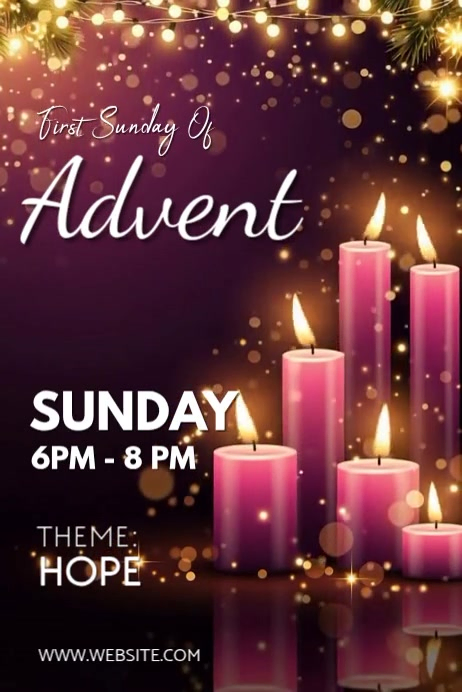 Advent Sunday Service Template | PosterMyWall