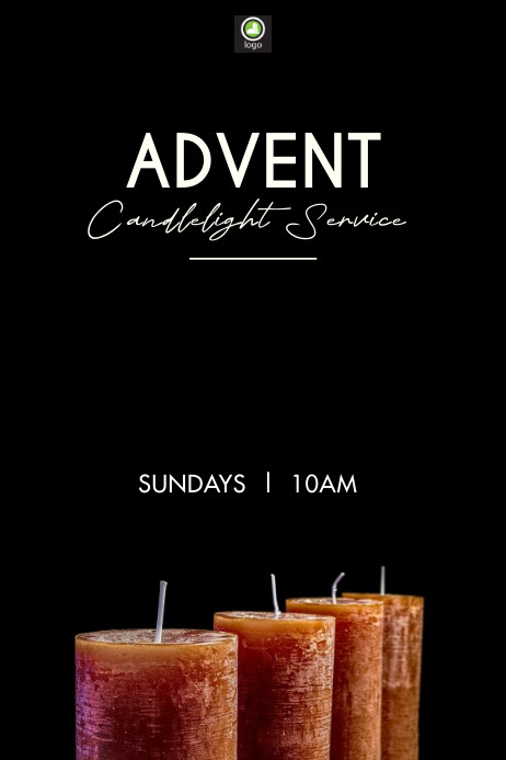 Advent Sunday Service Poster template