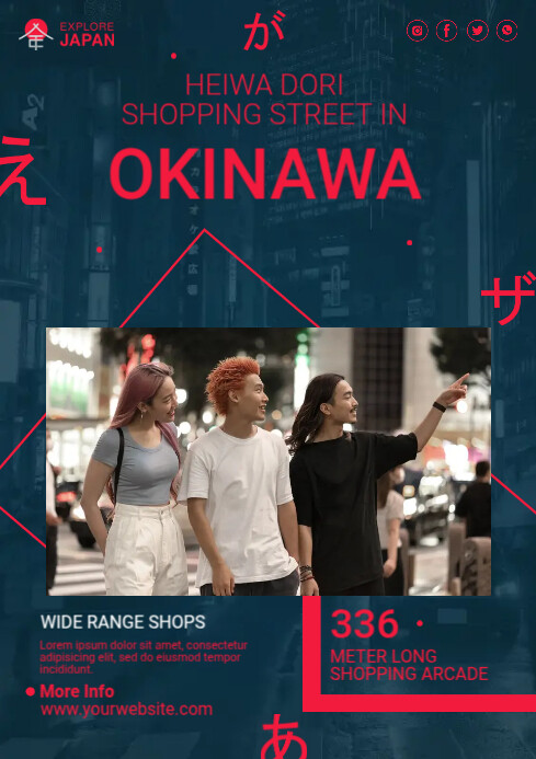 Adventure in Okinawa A4 template