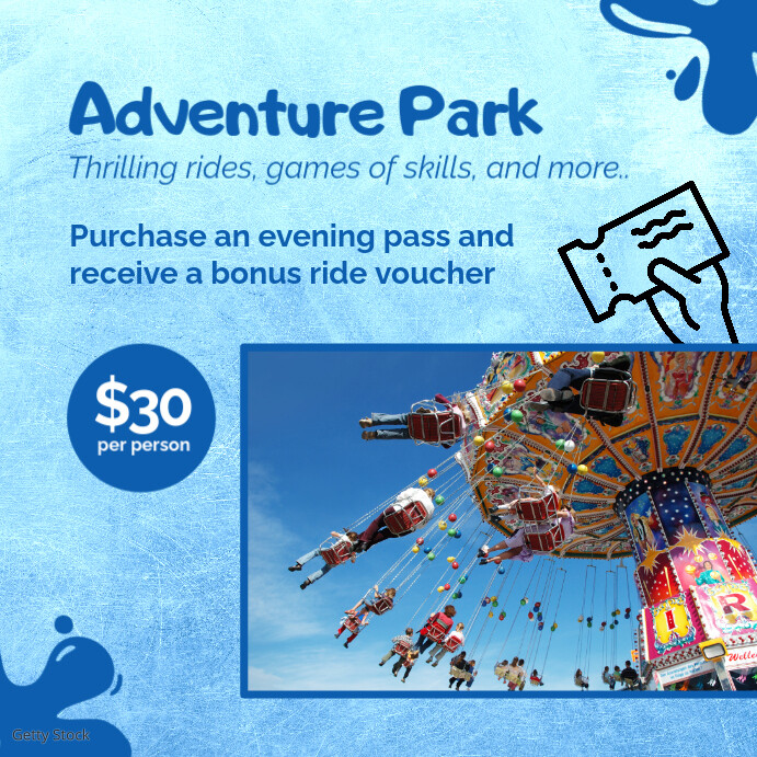 Fun Rides Template Adventure park Template | PosterMyWall