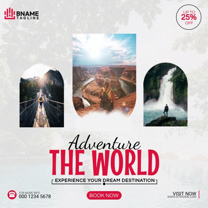 Adventure The World Flyer Instagram Plasing template