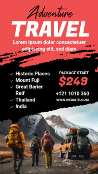 Preto Travel Adventure Facebook Story Template