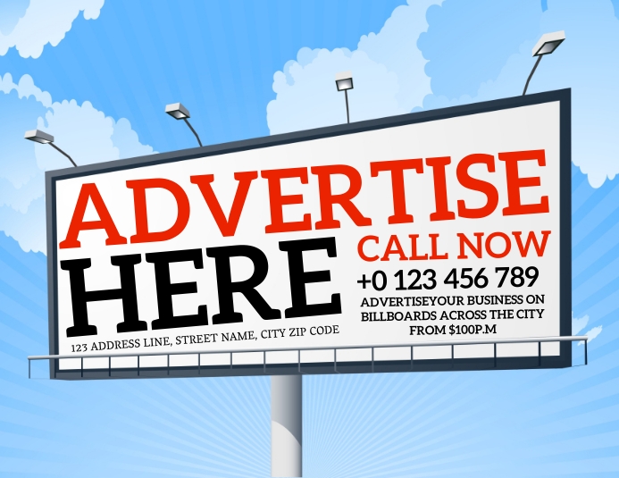 ADVERTISE HERE DESIGN TEMPLATE | PosterMyWall