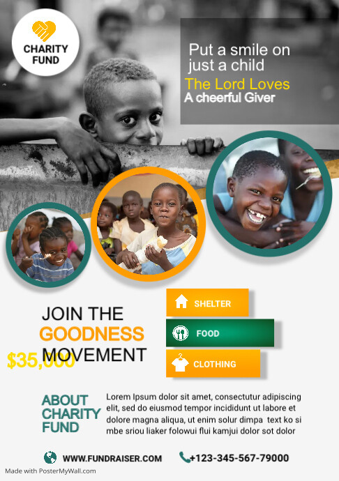 charity fundraising | PosterMyWall