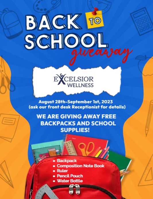 Back To School Supply Giveaway Flyer PosterMyWall