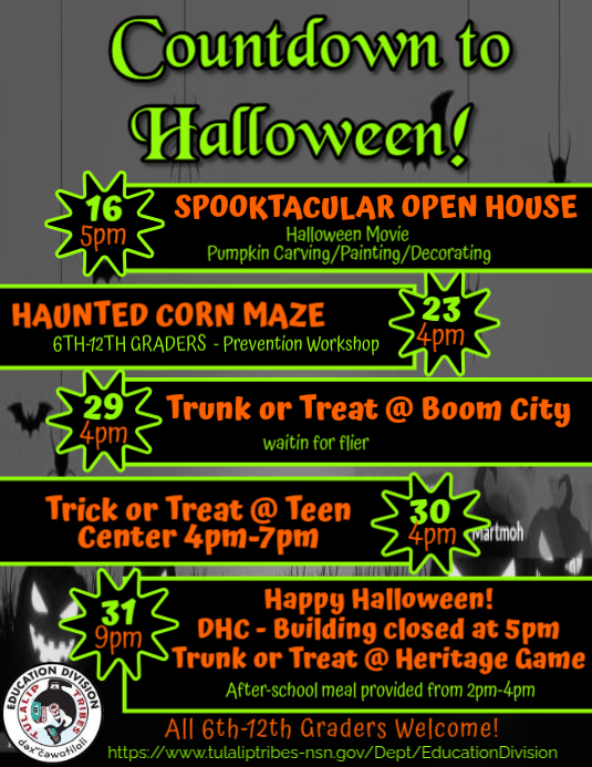 Copy of October Upcoming Events Calendar | PosterMyWall