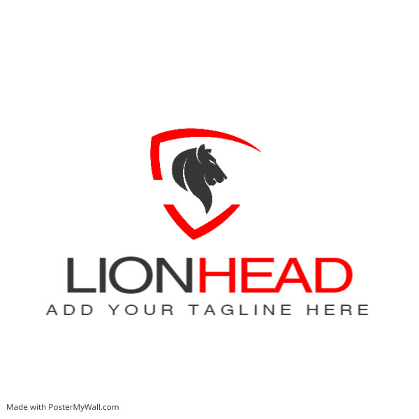 grey and red logo template design