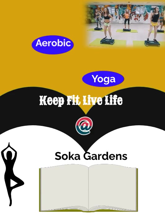 Aerobic Exercise Lettering Aerobic and yoga Template | PosterMyWall