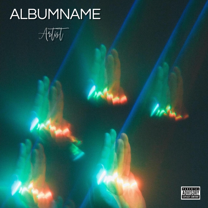 Aesthetic artistic album cover template