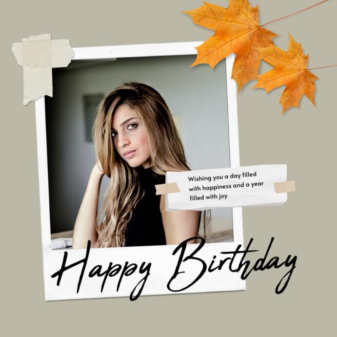 aesthetic happy birthday Template PosterMyWall