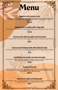 AESTHETIC MENU Template | PosterMyWall