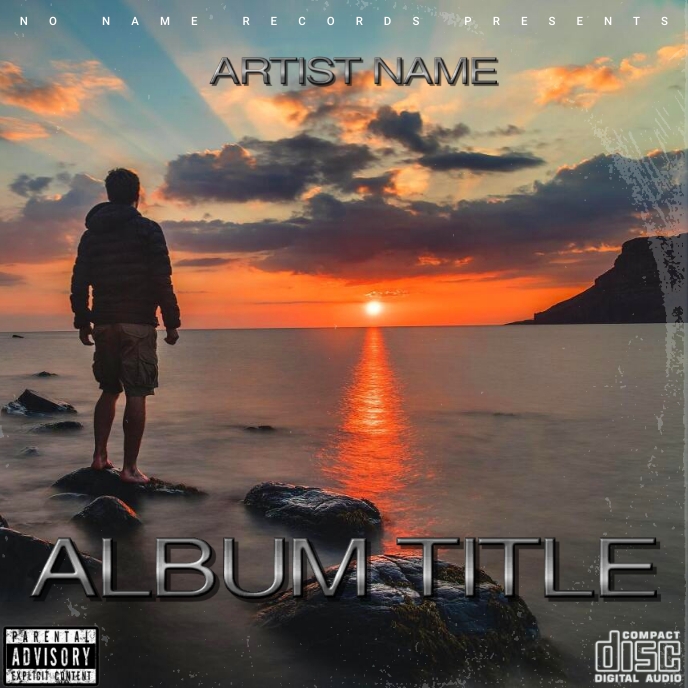 Aesthetic Ocean Album cover template