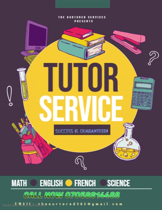 Tutor Copy Copy of Tutor | PosterMyWall