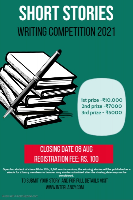 Copy of Copy of Writing competition poster template | PosterMyWall
