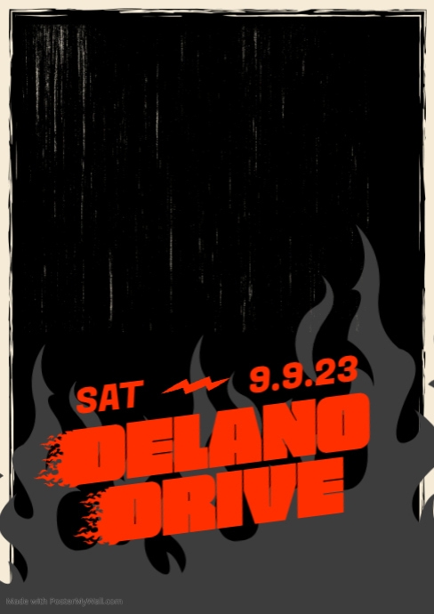 Black Battle of the Bands Contest Poster A4 template