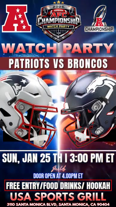AFC Championship Game 2026: Broncos vs Patriots Watch Party Instagram ...