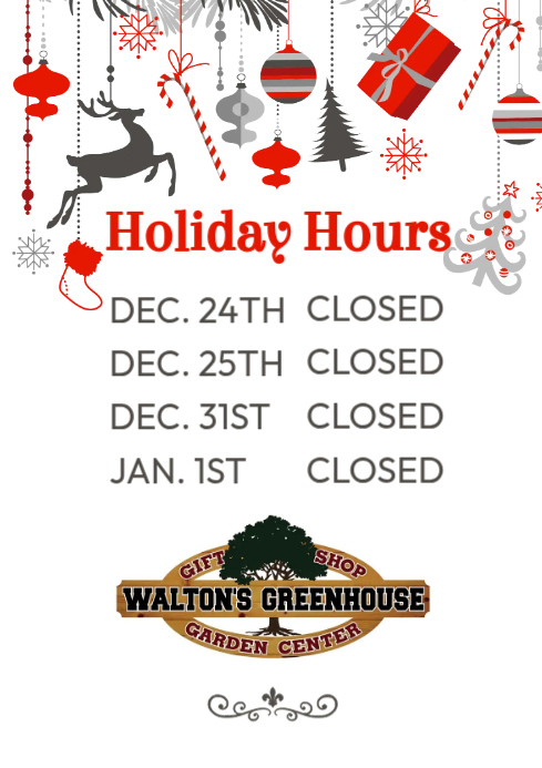 Holiday Hours Template A1
