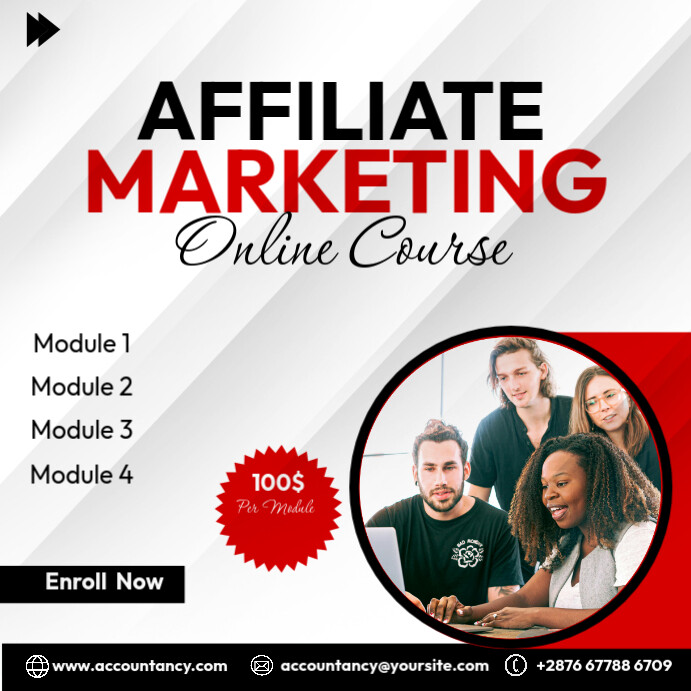 Affiliate marketing สี่เหลี่ยมจัตุรัส (1:1) template