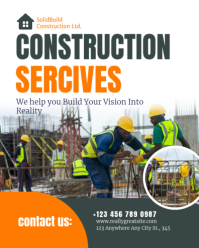 Affordable Construction Services Flyer Template Editable Instagram Portrait