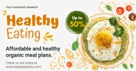 Affordable Healthy Eating Facebook Image Temp template