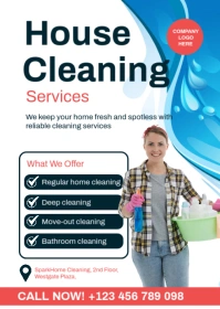 Affordable House Cleaning Services Flyer Template A6