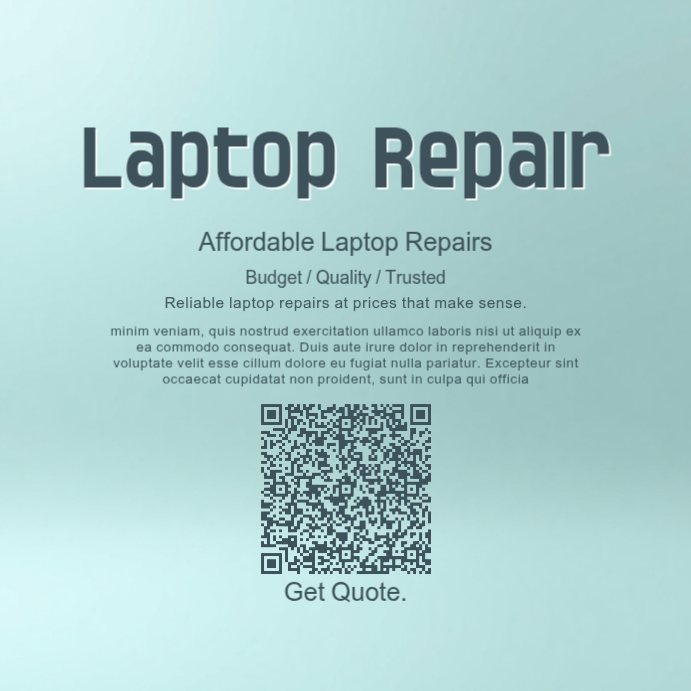 Affordable Laptop Repair Instagram Square Post Design Template ...