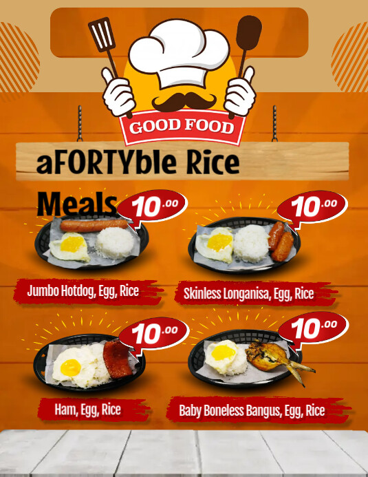 Affordable Rice Meals Template | PosterMyWall